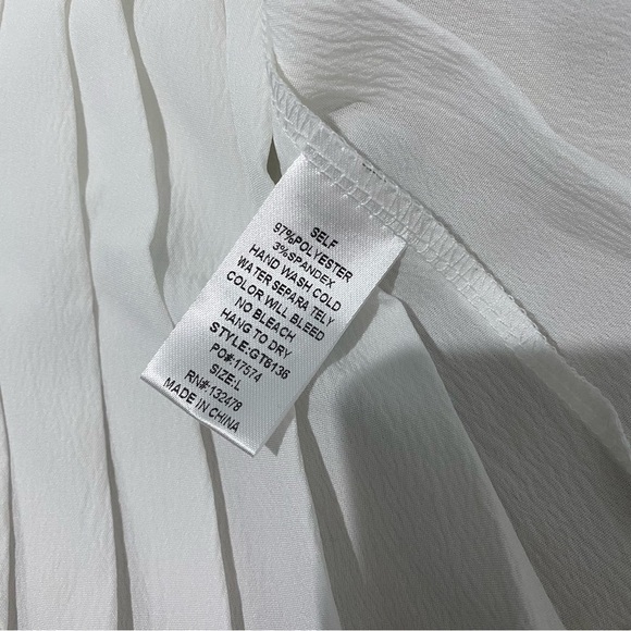 Glam White Cami Tank Chic Size Large NWT - Picture 9 of 10